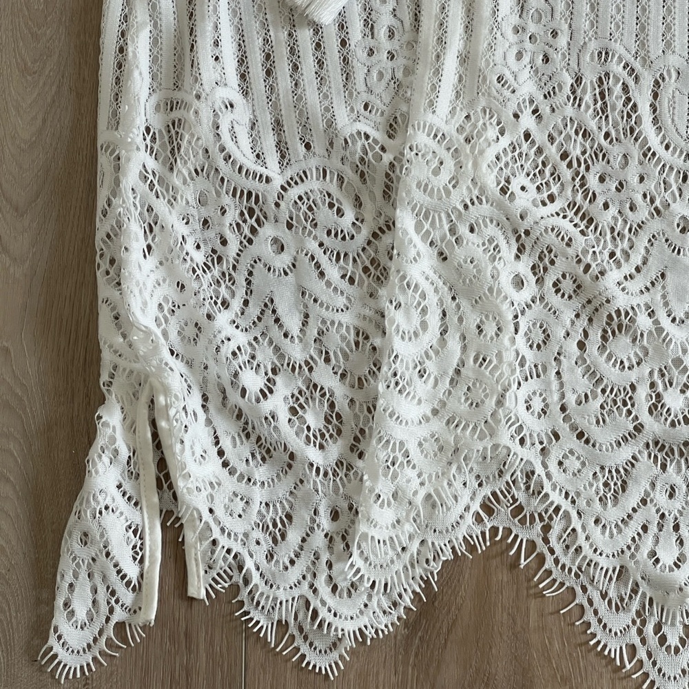 VENUS Ivory Lace-Up Swim Cover-Up - Picture 4 of 10